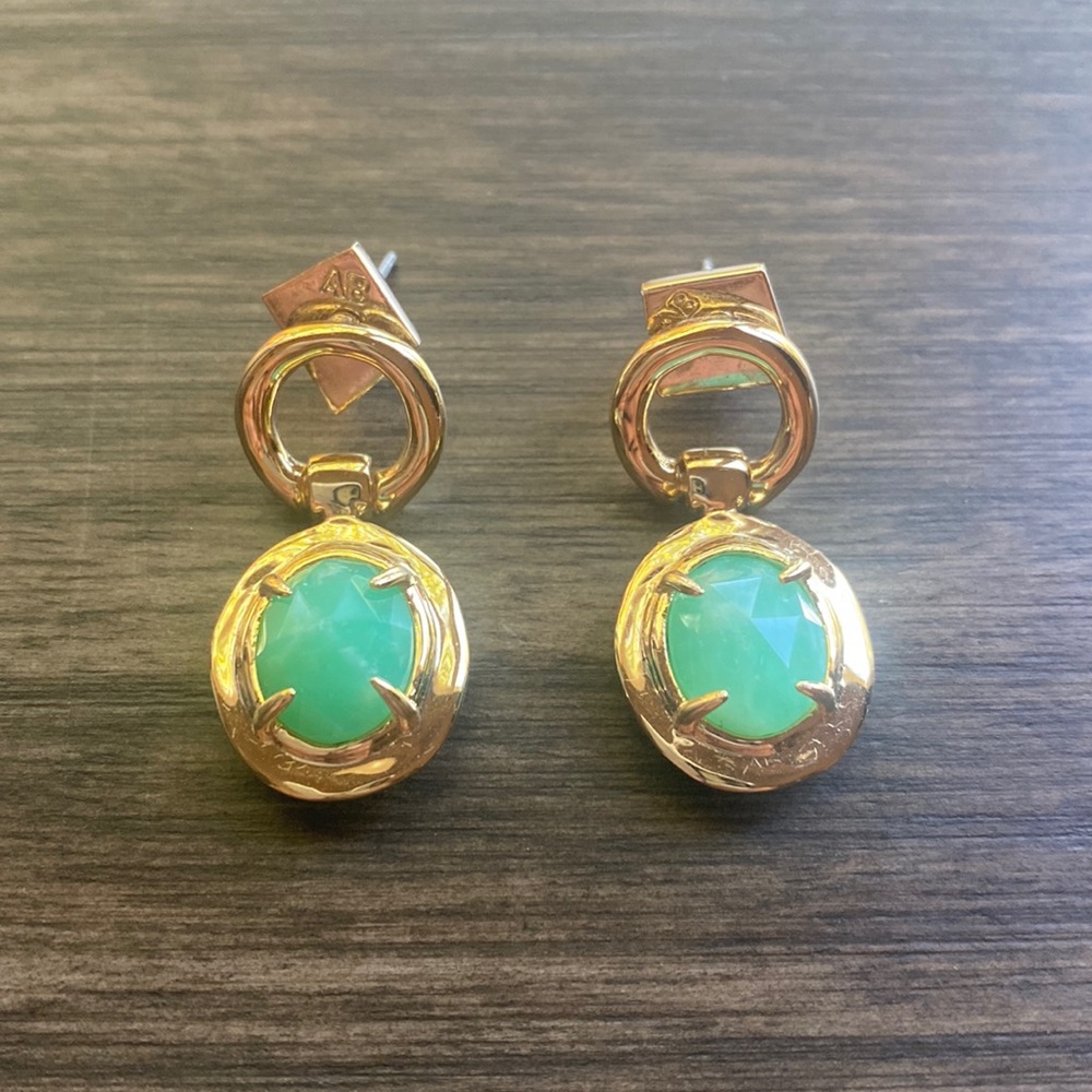 Beautiful Alexis Bittar Green Swinging Stone Earring 💚